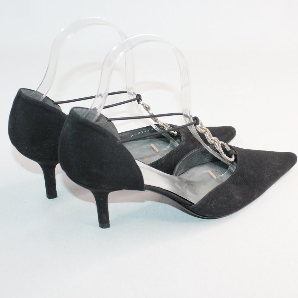 Stuart Weitzman Black Pointed Toe D'Orsay High Heels #123 - Picture 10 of 13